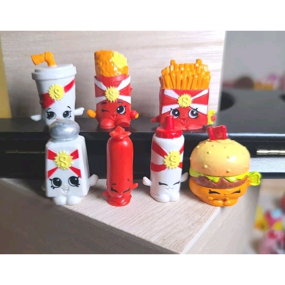 Shopkins Season 3 Food Fair FAST FOOD Collection Theme Set W/7 Exclusive Figures